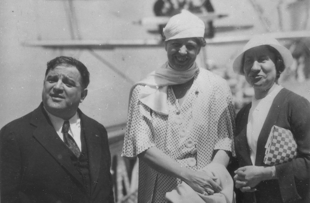 Fiorello Laguardia, Eleanor Roosevelt and Marie LaGuardia in New York City in 1934.