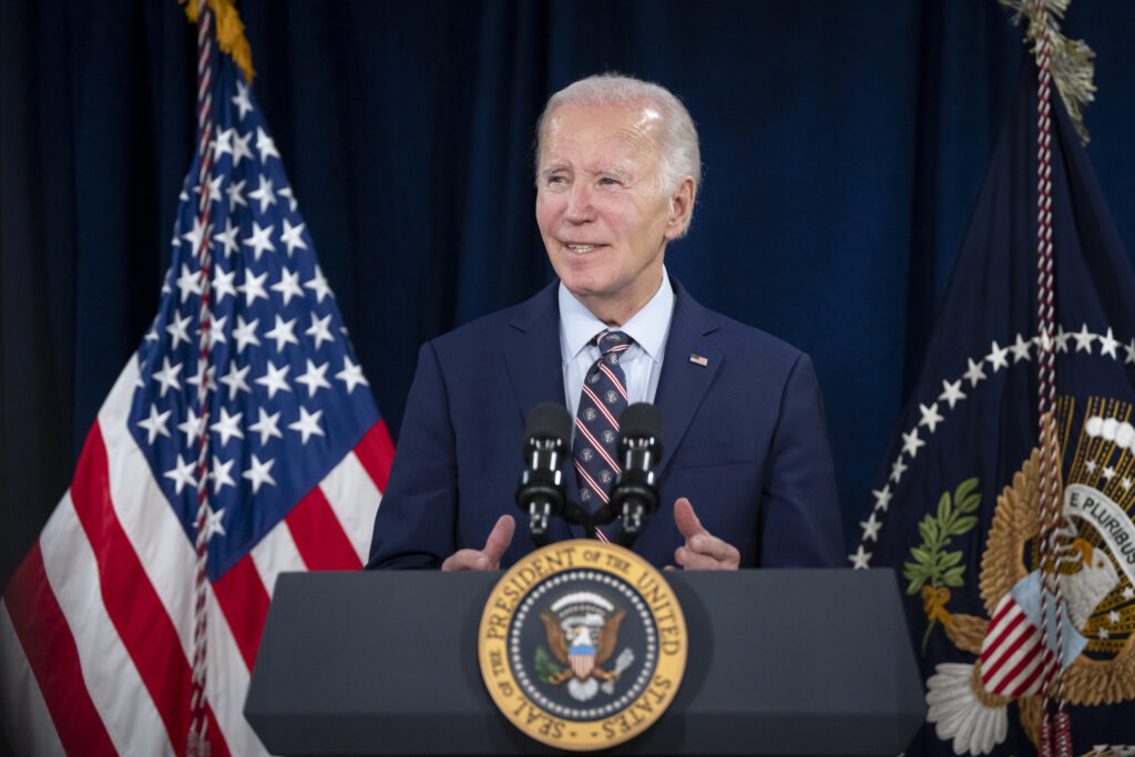 President Joe Biden delivers remarks on the passing of former President Jimmy Carter, Sunday, December 29, 2024, at The Company House in Christiansted, St. Croix, US Virgin Islands.