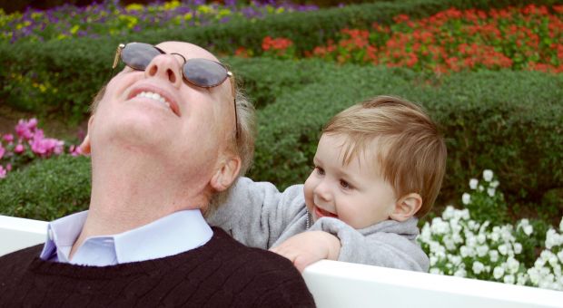 Author Roger Rosenblatt with his grandchild